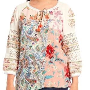 John Mark Boho peasant top